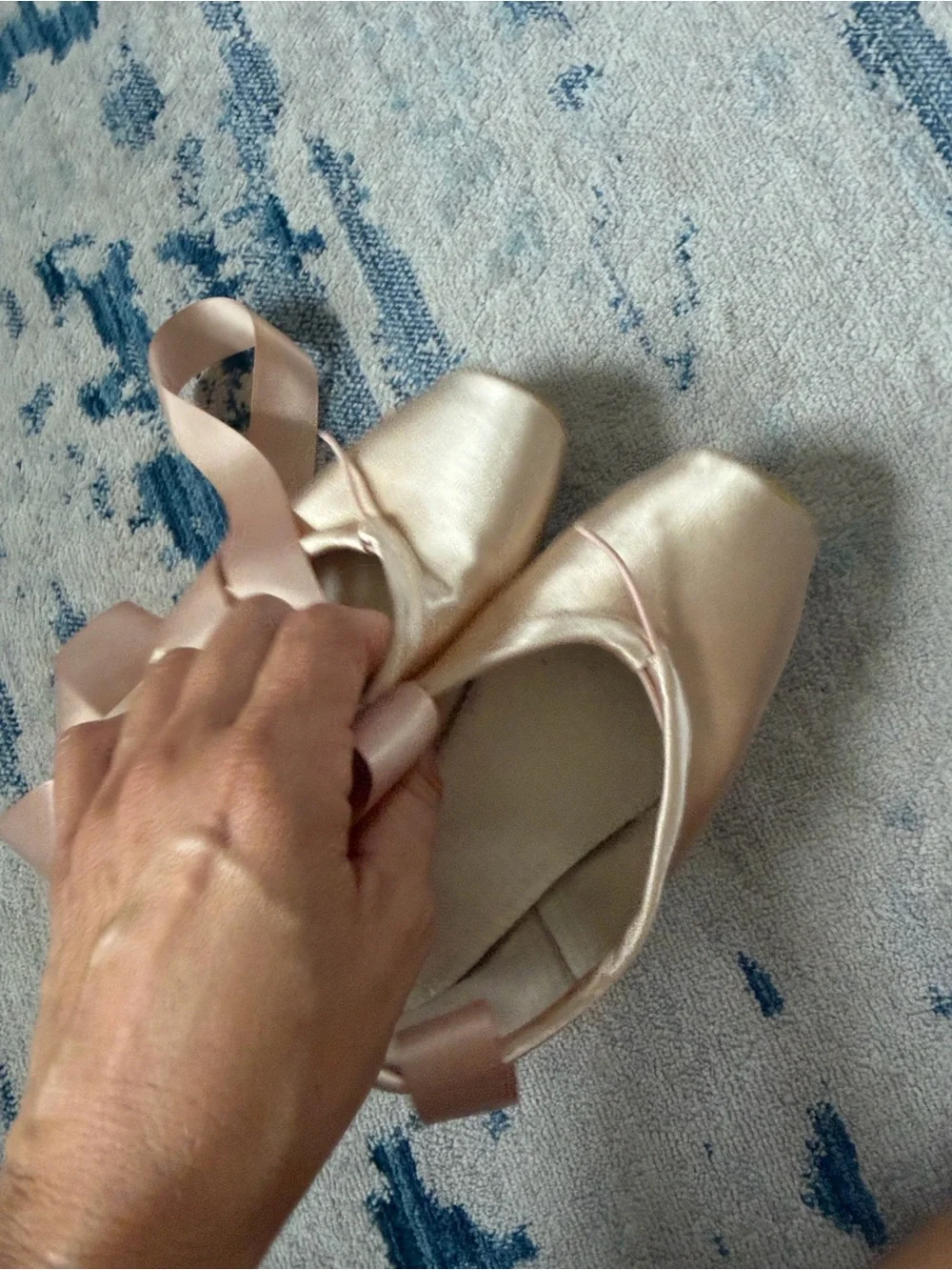 Children's Ballet Slippers in Blush with Yellow Accents - Unbranded